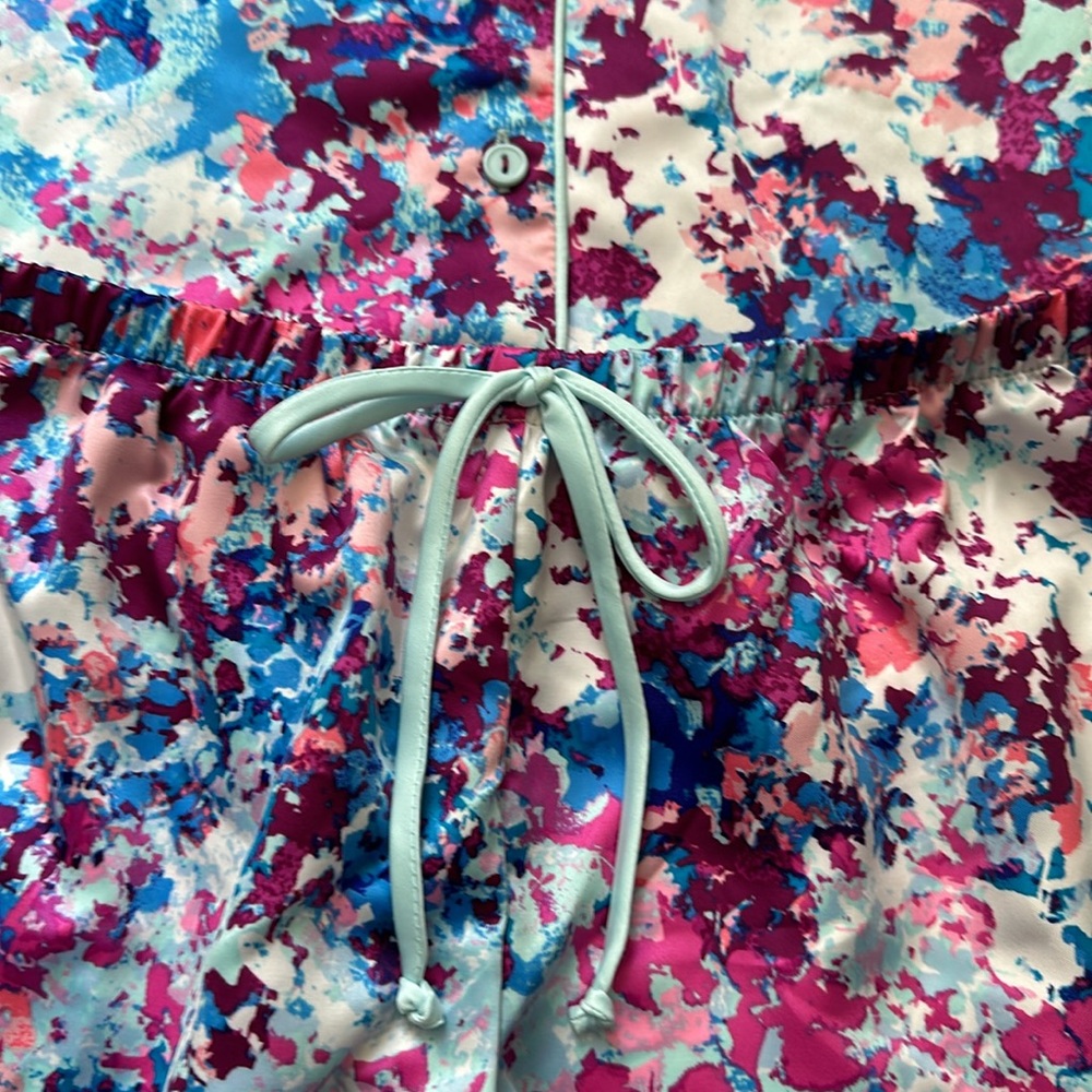 In Bloom by Jonquil Silk Floral Pajama Set - Size Small - Picture 6 of 9